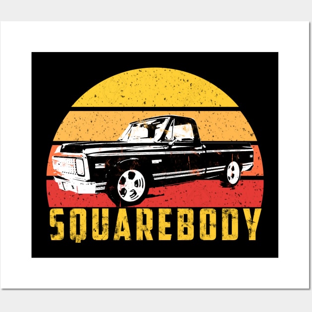 Chevrolet C10 K5 SquareBody 73-87 Chevy Truck Classic American C-10 Square Body Pickup Truck Wall Art by JayD World